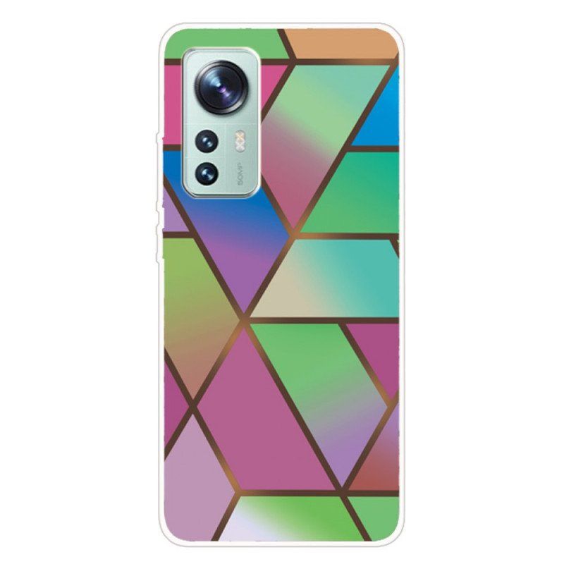 Etui do Xiaomi 12 Pro Silikonowa Geometria Marmuru