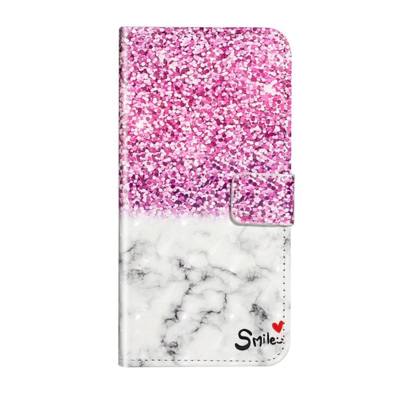 Etui Folio Samsung Galaxy A51 Brokatowy Uśmiech Etui Ochronne