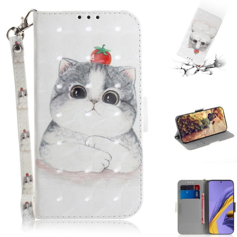 Etui Folio Samsung Galaxy A51 Pomidor Na Stringach Cat Etui Ochronne