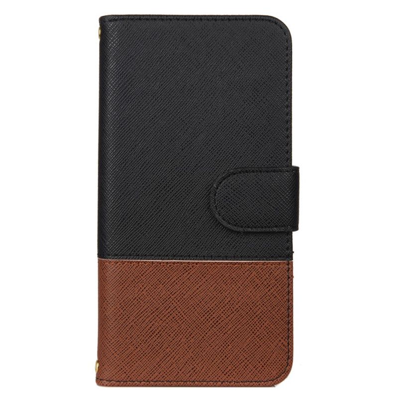 Etui Folio Samsung Galaxy A51 Szary Czarny Dwukolorowa Imitacja Skóry