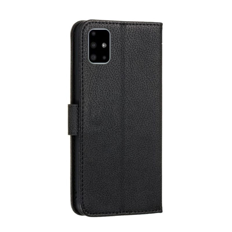 Etui Folio Samsung Galaxy A51 Szary Czarny Żyj Swoim Marzeniem Imitacja Skóry Etui Ochronne