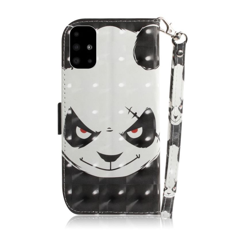 Etui Folio Samsung Galaxy A51 Wściekła Panda Ze Stringami