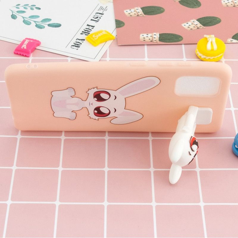 Etui Samsung Galaxy A51 3D Biały Królik Etui Ochronne