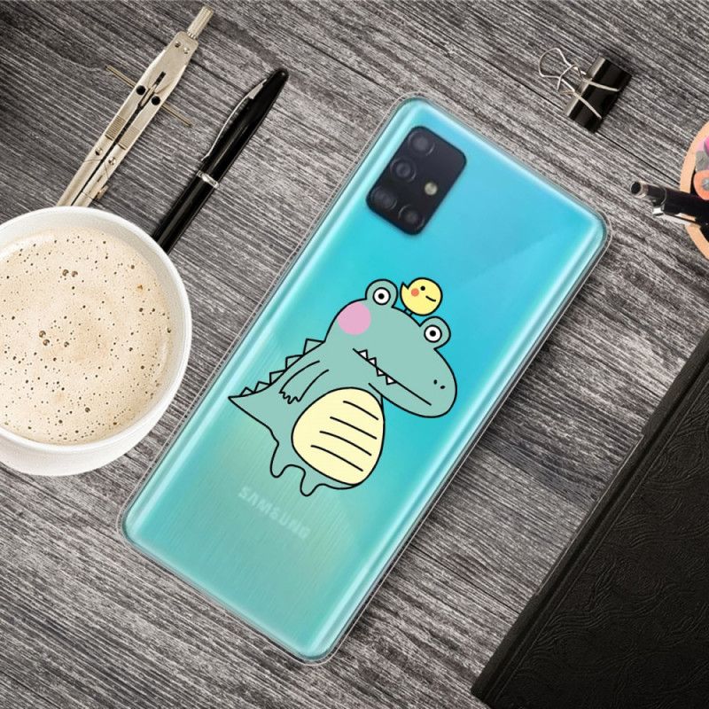 Etui Samsung Galaxy A51 Animowany Dinozaur