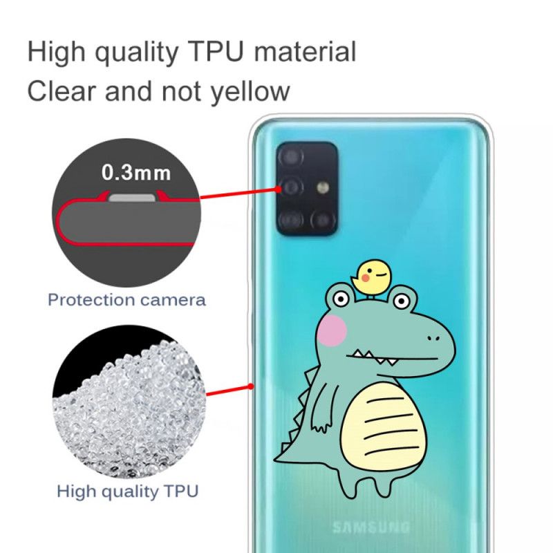 Etui Samsung Galaxy A51 Animowany Dinozaur