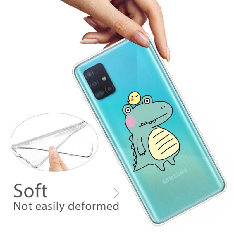 Etui Samsung Galaxy A51 Animowany Dinozaur