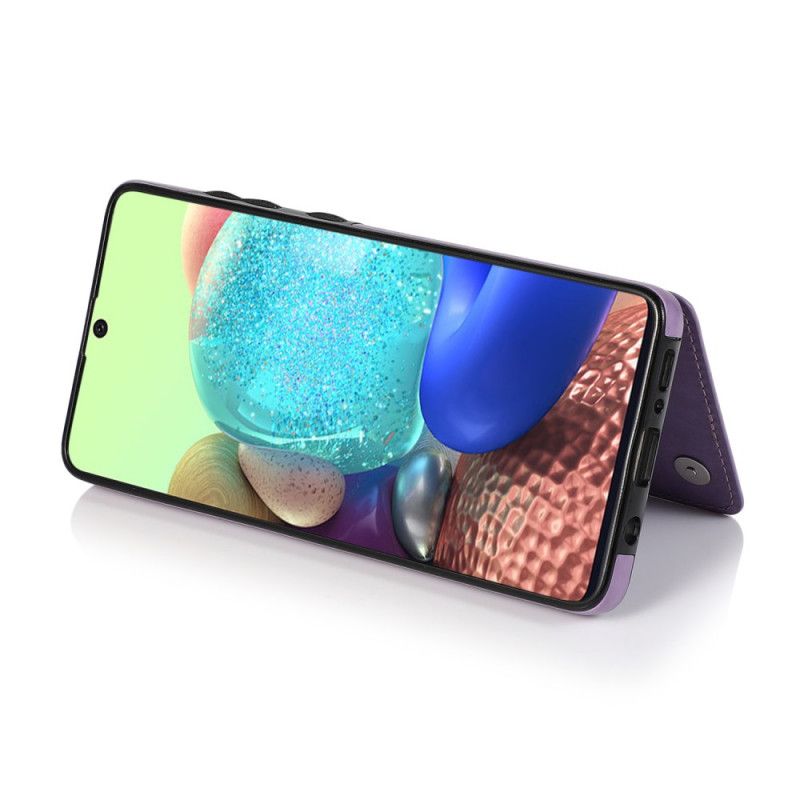 Etui Samsung Galaxy A51 Cyjan Szary Uchwyt Na Kartę Z Nadrukiem Mandali Etui Ochronne