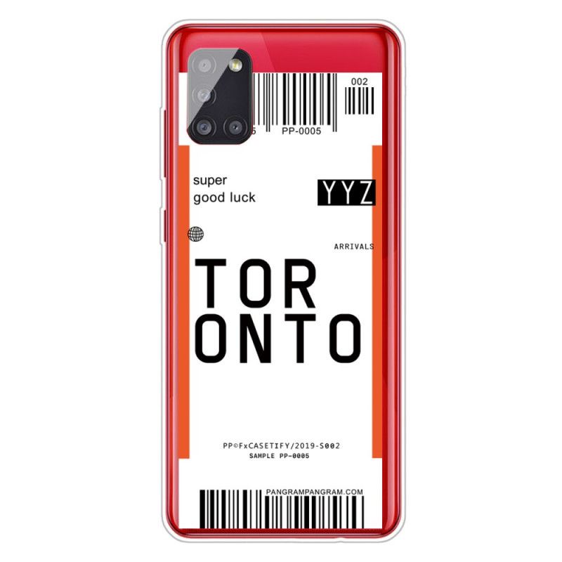 Etui Samsung Galaxy A51 Karta Pokładowa Do Toronto Etui Ochronne