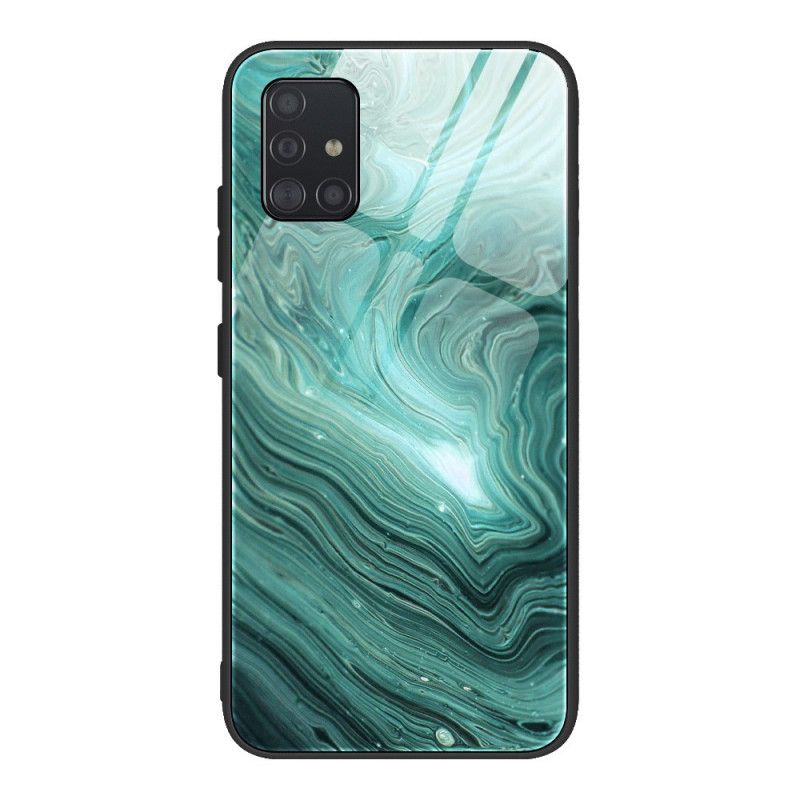 Etui Samsung Galaxy A51 Różowy Czarny Szkło Hartowane W Kolorze Marmuru Etui Ochronne