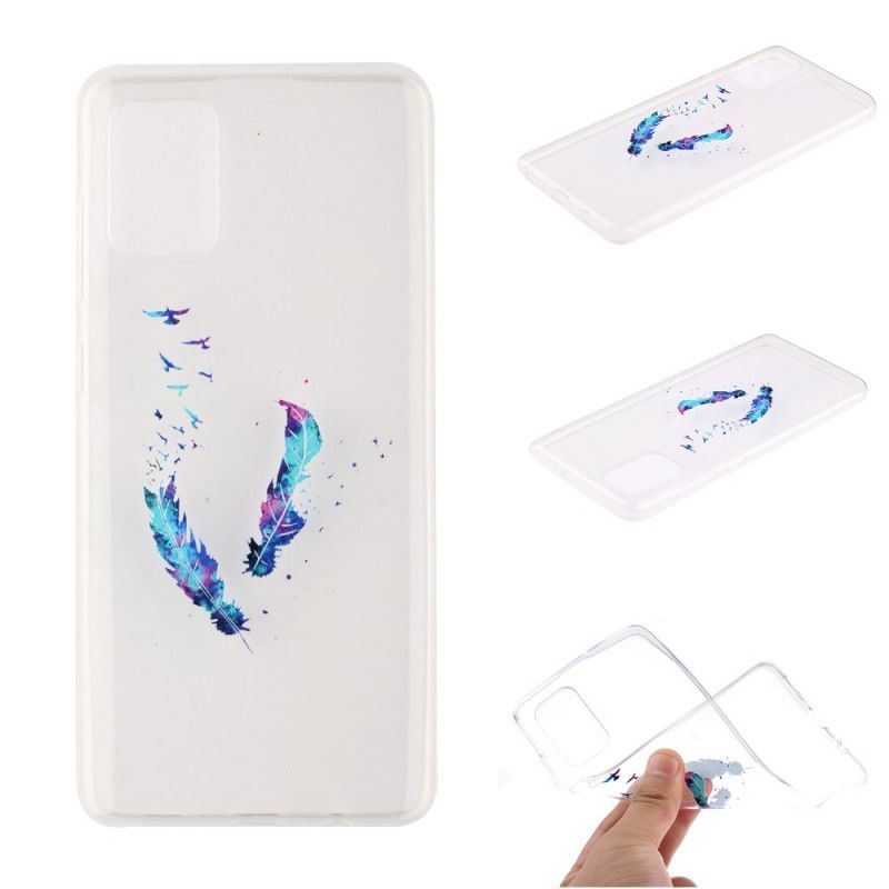 Etui Samsung Galaxy A51 transparente Pióra Etui Ochronne