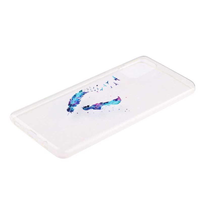 Etui Samsung Galaxy A51 transparente Pióra Etui Ochronne