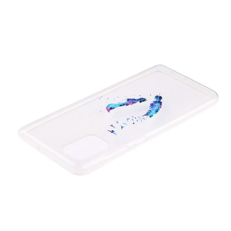 Etui Samsung Galaxy A51 transparente Pióra Etui Ochronne