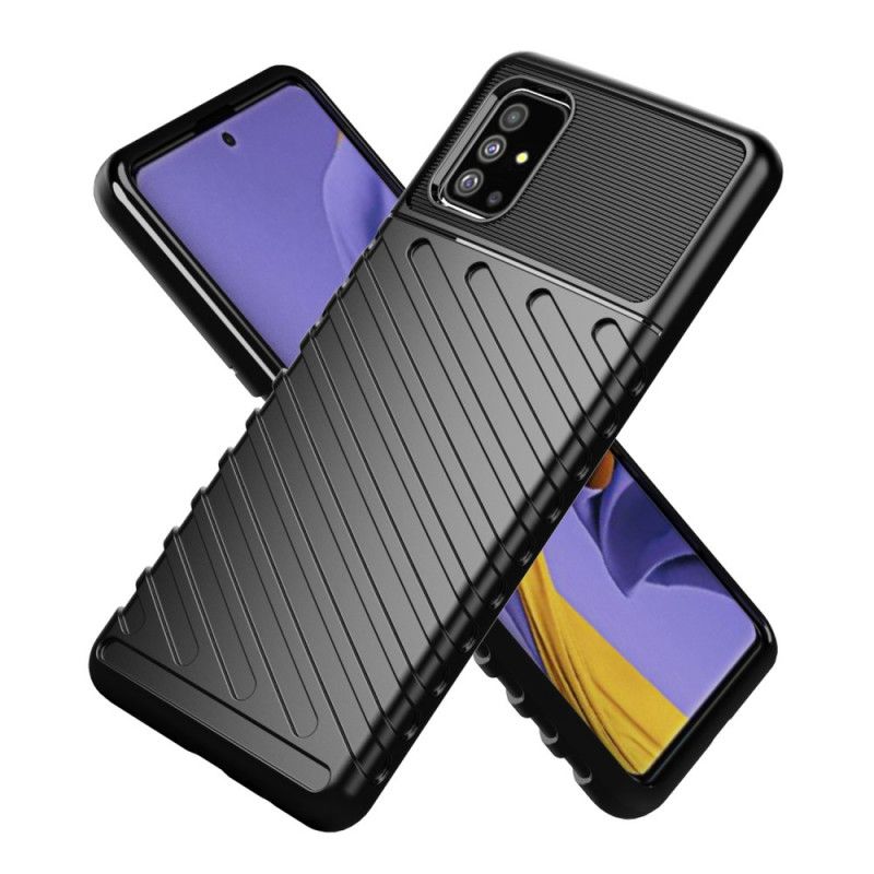 Etui Samsung Galaxy A51 Zielony Czarny Seria Grzmotów Etui Ochronne