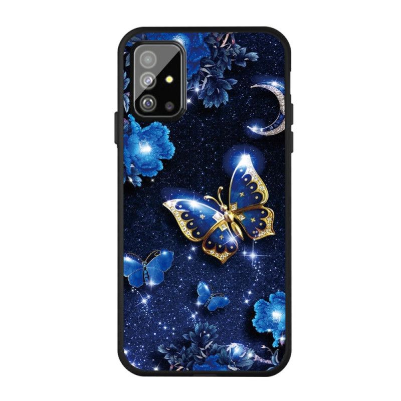 Etui Samsung Galaxy A51 Złoty Motyl