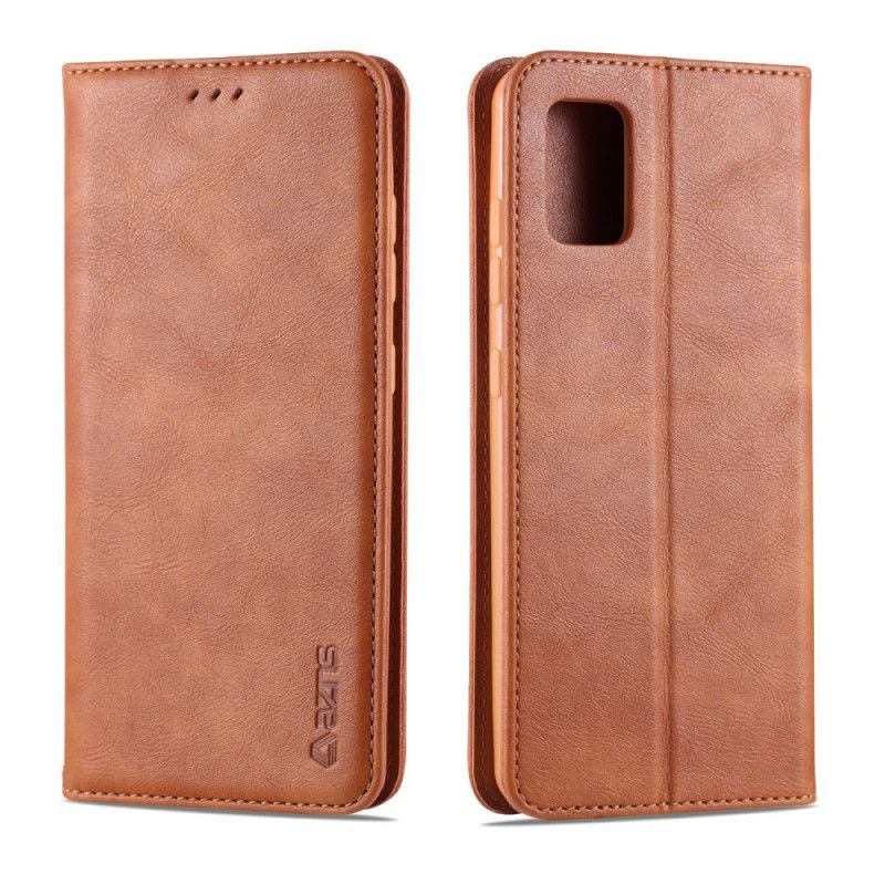 Flip Kotelot Samsung Galaxy A51 Czerwony Czarny Azns Retro Etui Ochronne