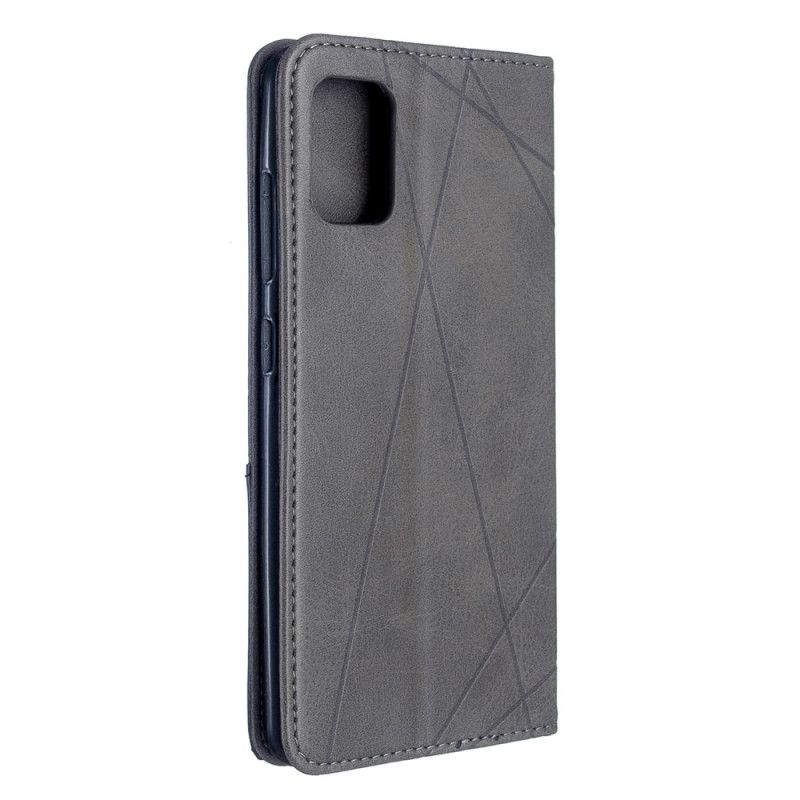 Flip Kotelot Samsung Galaxy A51 Szary Czarny Styl Artysty Etui Ochronne