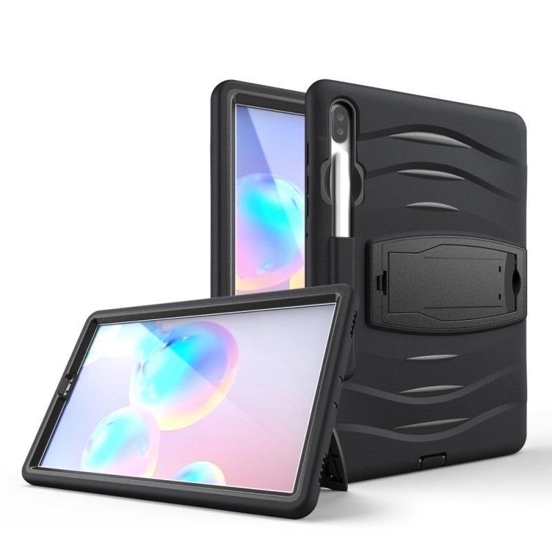 Etui Samsung Galaxy Tab S6 Czerwony Czarny Ochrona Zderzaka Ze Wspornikiem