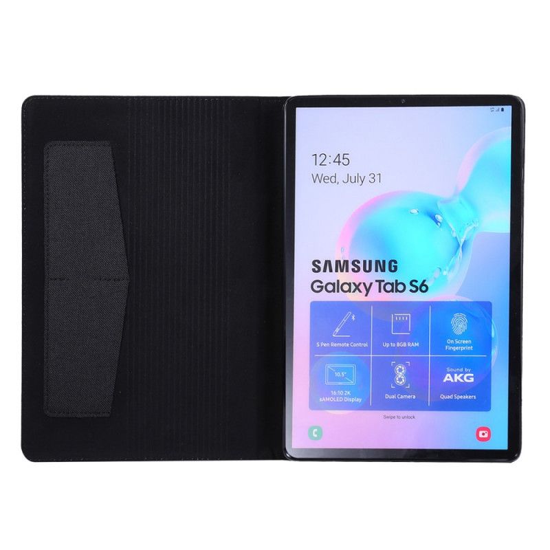 Etui Samsung Galaxy Tab S6 Szary Czarny Tkanina Etui Ochronne