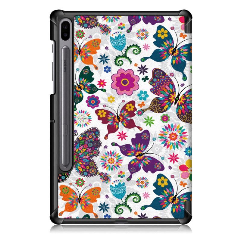 Etui Smart Case Samsung Galaxy Tab S6 Uchwyt Na Rysik W Stylu Vintage W Kwiaty