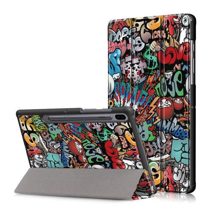 Smart Case Samsung Galaxy Tab S6 Uchwyt Na Ołówek Graffiti