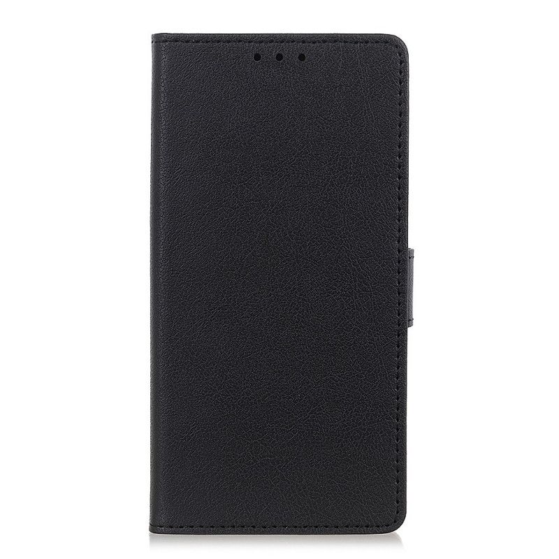 Etui Folio Sony Xperia 10 II Czerwony Czarny Klasyczna Sztuczna Skóra Etui Ochronne