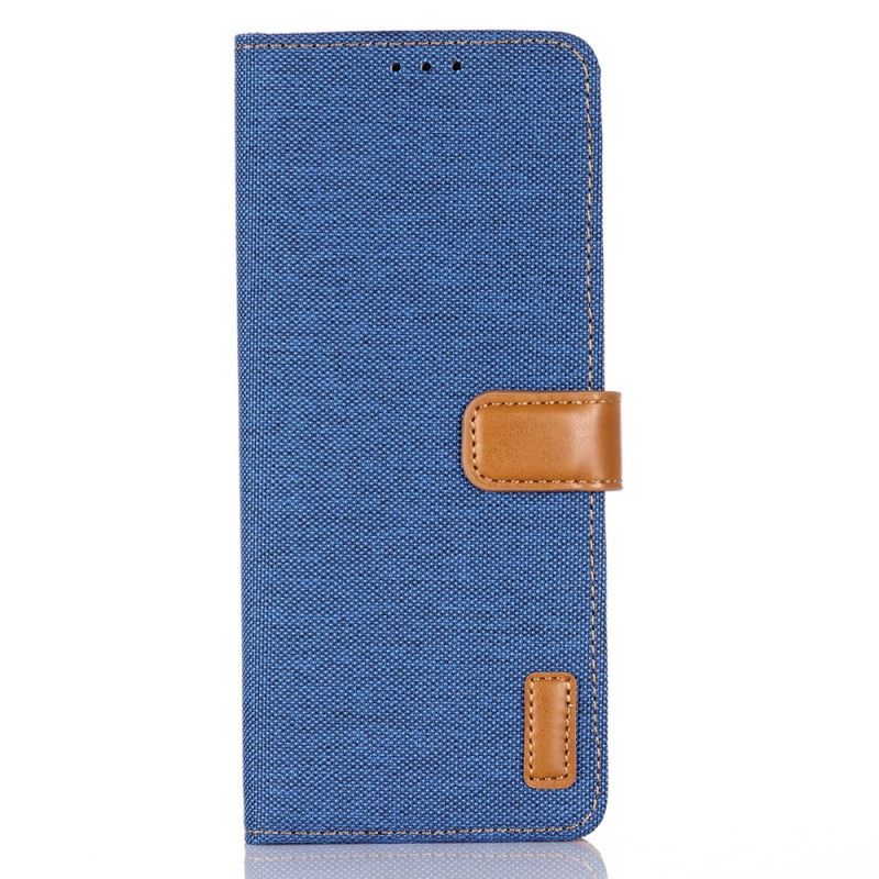 Etui Folio Sony Xperia 10 II Granatowy Czarny Tkanina Oxford