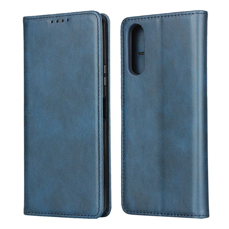 Flip Kotelot Sony Xperia 10 II Czerwony Czarny Elegancka Dwoina Etui Ochronne