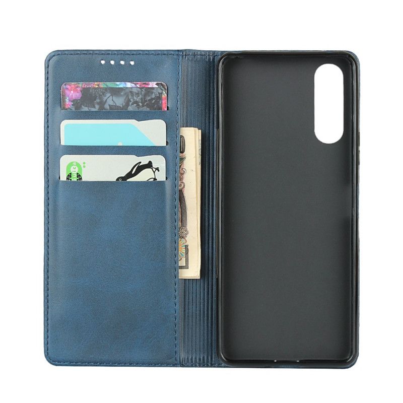 Flip Kotelot Sony Xperia 10 II Czerwony Czarny Elegancka Dwoina Etui Ochronne