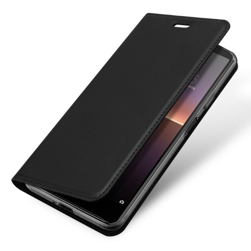 Flip Kotelot Sony Xperia 10 II Granatowy Czarny Skóra Pro Dux Ducis Etui Ochronne