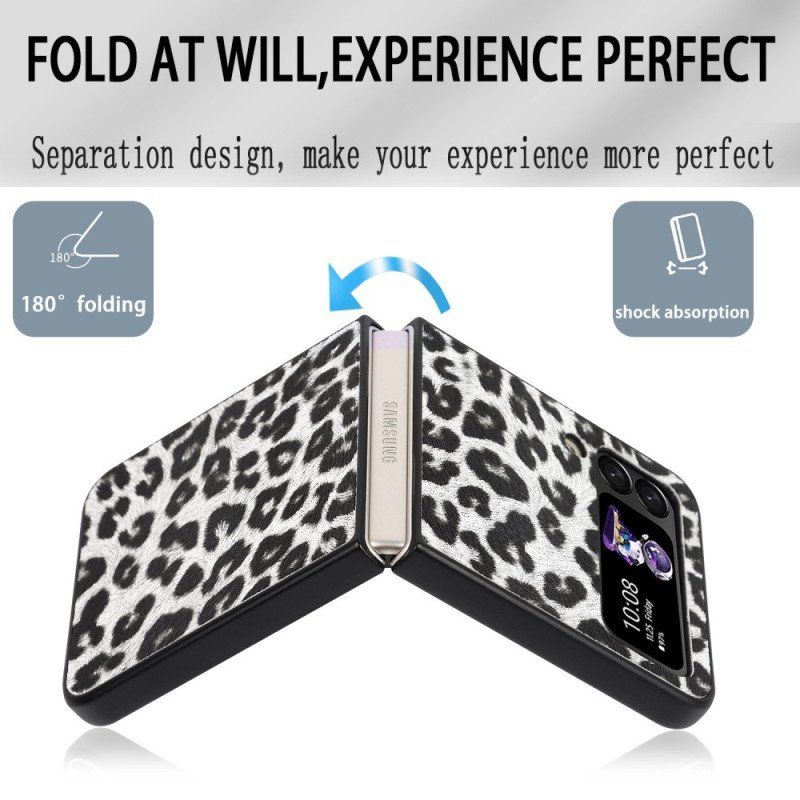 Futerały do Samsung Galaxy Z Flip 4 Etui Folio Lampart