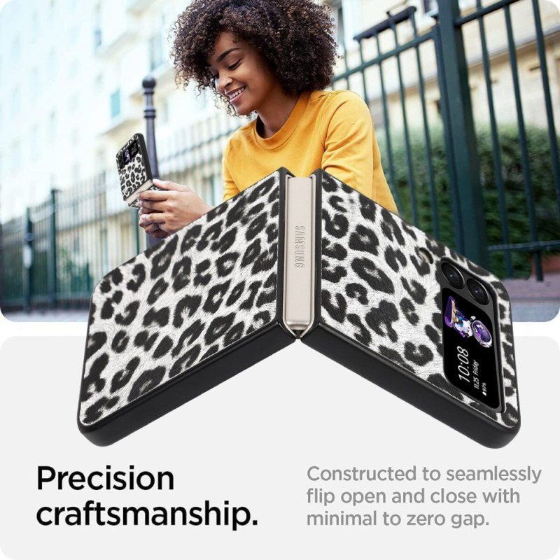 Futerały do Samsung Galaxy Z Flip 4 Etui Folio Lampart