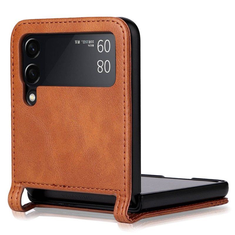 Futerały do Samsung Galaxy Z Flip 4 Etui Folio Etui Na Karty W Stylu Vintage Ze Skóry