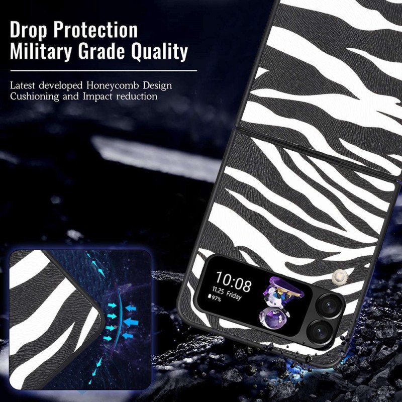 Futerały do Samsung Galaxy Z Flip 4 Etui Folio Zebra