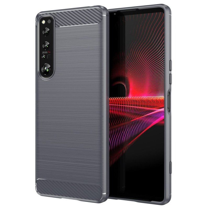 Futerały do Sony Xperia 1 IV Szczotkowane Włókno Węglowe