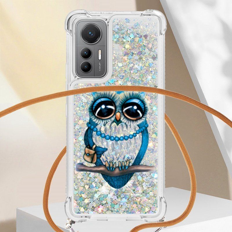 Futerały do Xiaomi 12 Lite ze Sznurkiem Cekinowy Sznurek Mrs. Owl