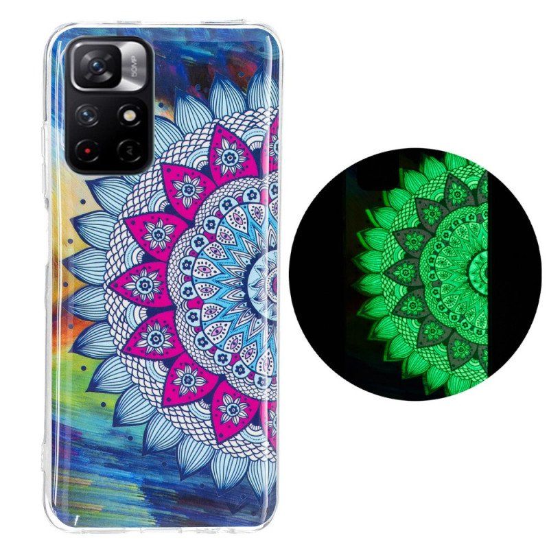 Futerały do Xiaomi Redmi Note 11 Pro Plus 5G Fluorescencyjna Kolorowa Mandala