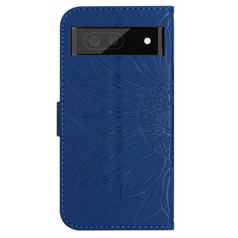 Obudowa Etui Na Telefon do Google Pixel 7A Kwiat Z Smyczem