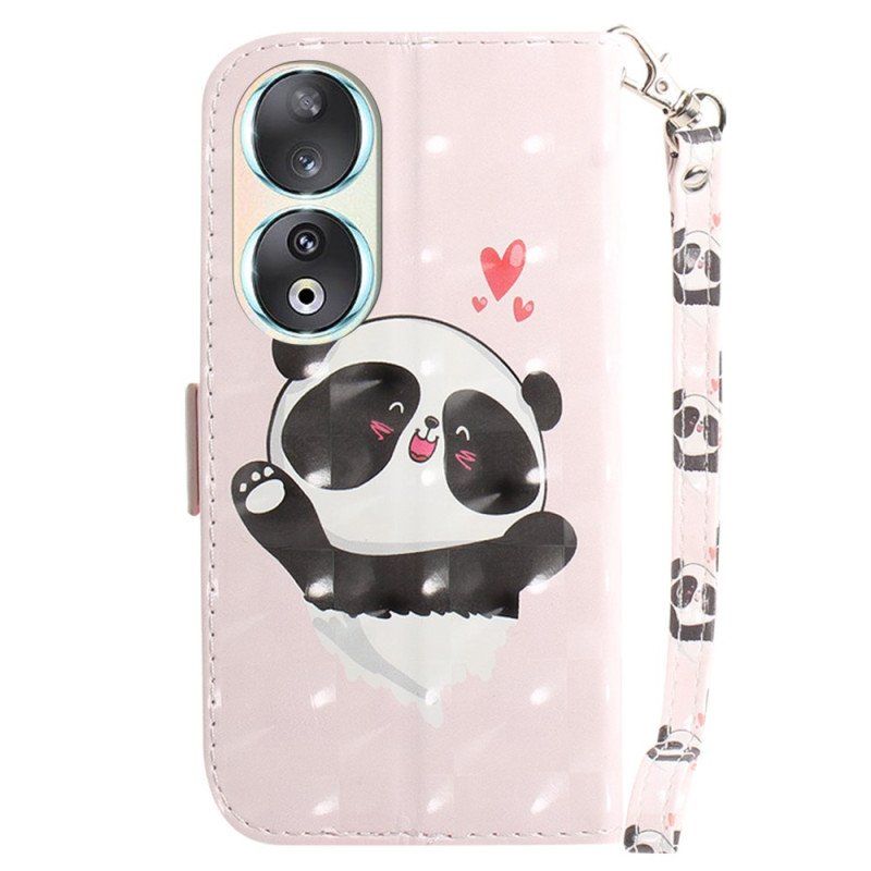 Obudowa Etui Na Telefon do Honor 90 z Łańcuch Panda Love Z Paskiem