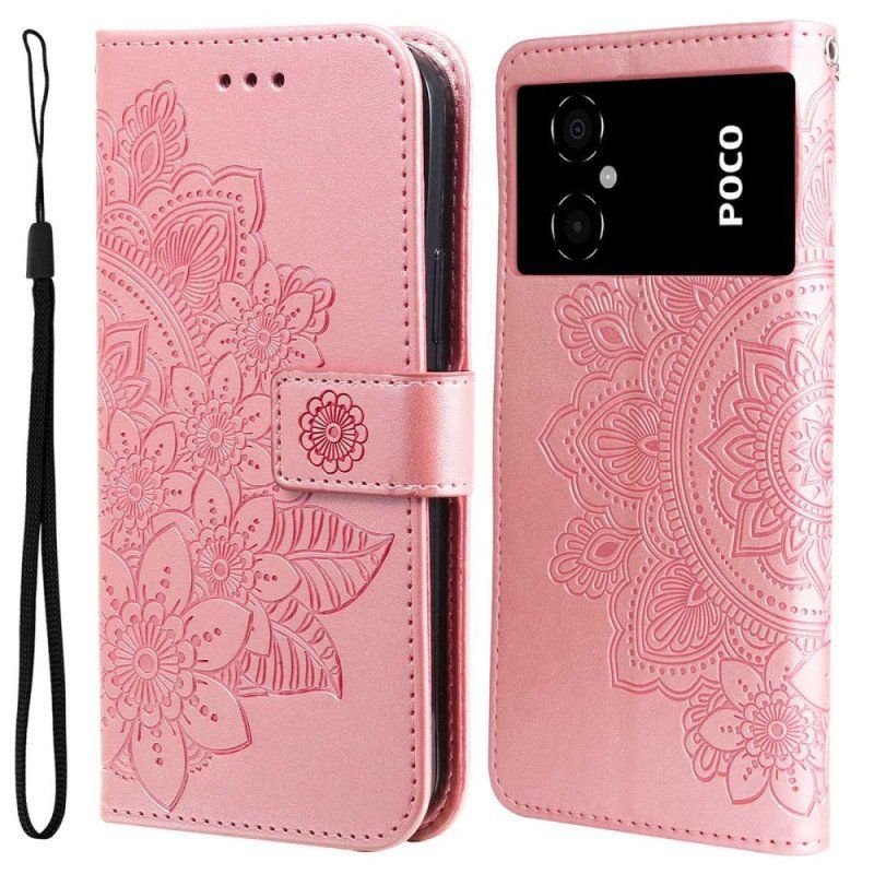 Obudowa Etui Na Telefon do Poco M4 5G z Łańcuch Paskowata Mandala