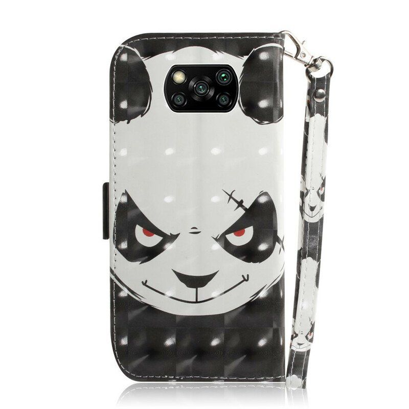 Obudowa Etui Na Telefon do Poco X3 / X3 Pro / X3 NFC z Łańcuch Wściekła Panda Ze Smyczą