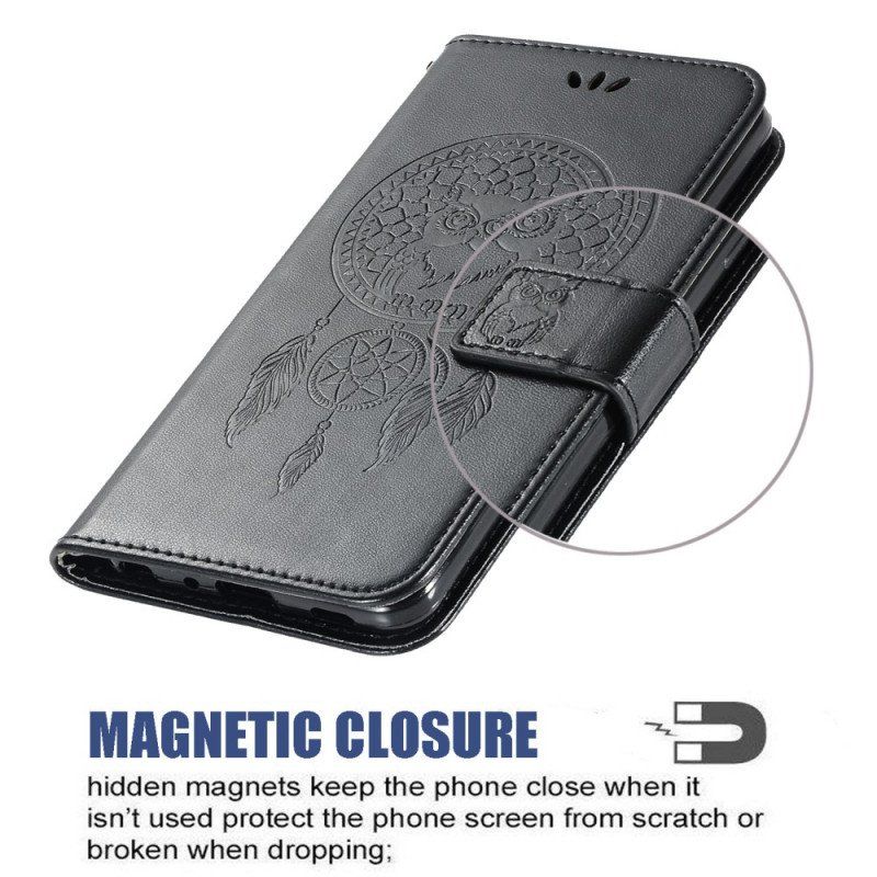 Obudowa Etui Na Telefon do Samsung Galaxy A13 5G / A04s Efekt Skóry Dream Catcher Sowa