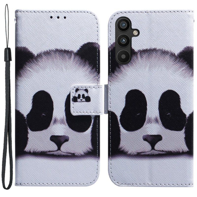 Obudowa Etui Na Telefon do Samsung Galaxy A54 5G z Łańcuch Smycz Panda Fan