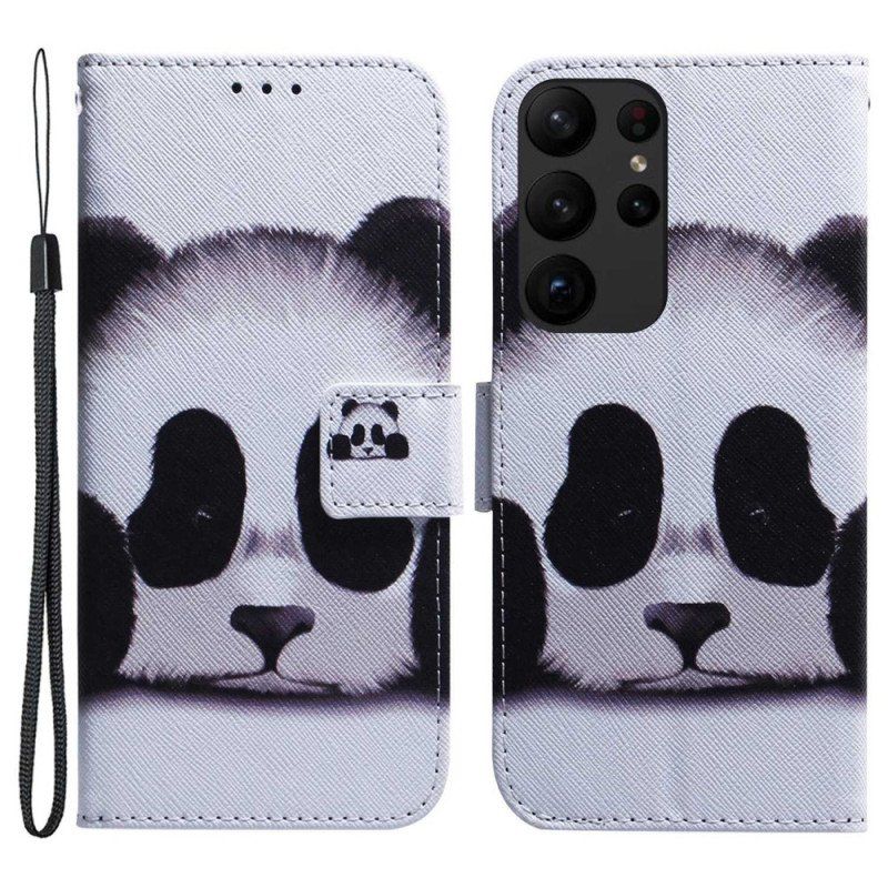 Obudowa Etui Na Telefon do Samsung Galaxy S23 Ultra 5G z Łańcuch Moja Panda Na Smyczy