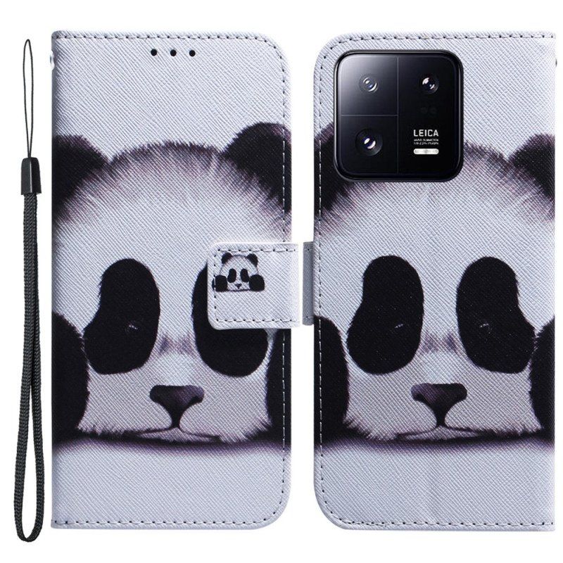 Obudowa Etui Na Telefon do Xiaomi 13 Pro z Łańcuch Paskowata Panda