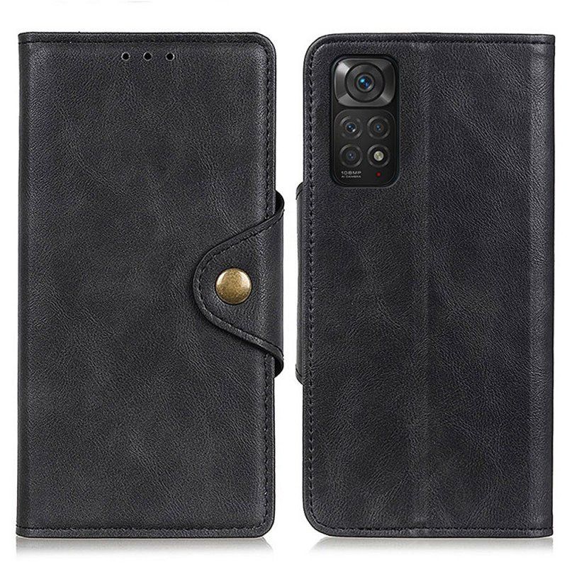 Obudowa Etui Na Telefon do Xiaomi Redmi Note 11 / 11S Guzik Ze Sztucznej Skóry