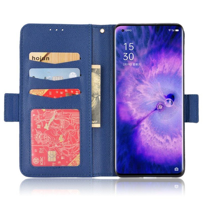 Skórzany Futerał do Oppo Find X5 Etui Folio Flap Double Nowe Kolory