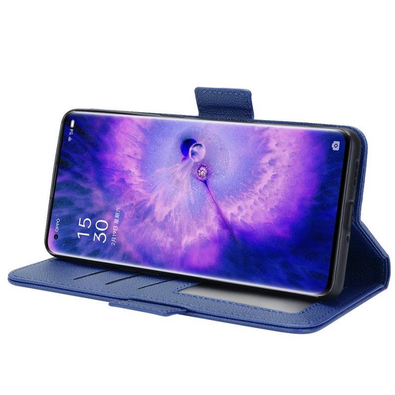 Skórzany Futerał do Oppo Find X5 Etui Folio Flap Double Nowe Kolory