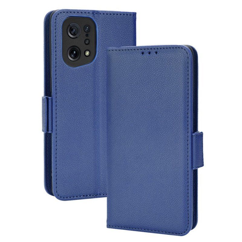 Skórzany Futerał do Oppo Find X5 Etui Folio Flap Double Nowe Kolory