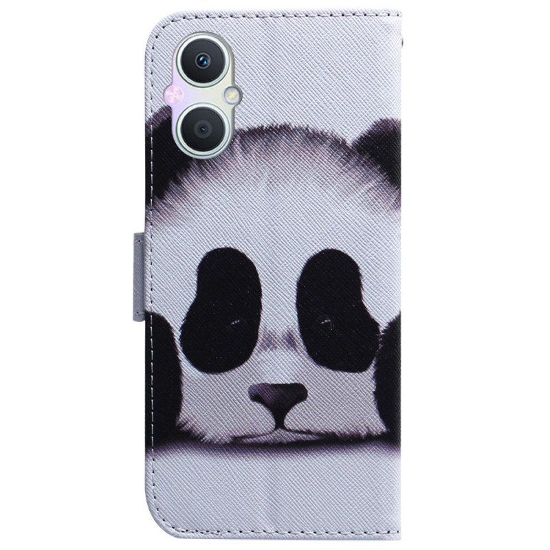 Skórzany Futerał do Oppo Reno 8 Lite Panda