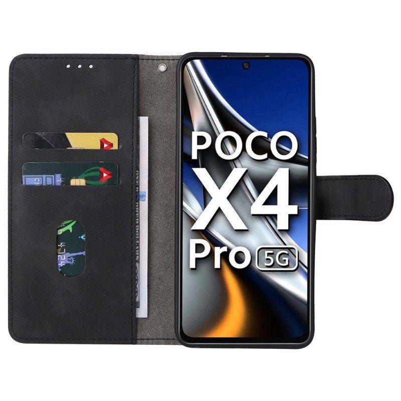 Skórzany Futerał do Poco X4 Pro 5G Zwykły Skórzany Styl